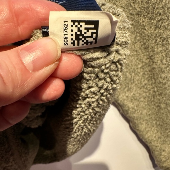 The North Face Gordon Lyons 1/4 Zip Men's Lg Sleeve Pullover beige Pepper Fleece - Picture 8 of 10